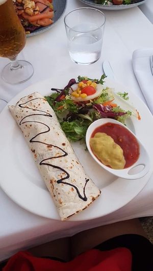 Spinach fajitas at Casa Vital in Altea