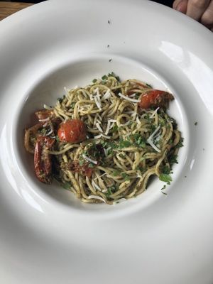 Noodle pesto  at Peet's in Lochinver