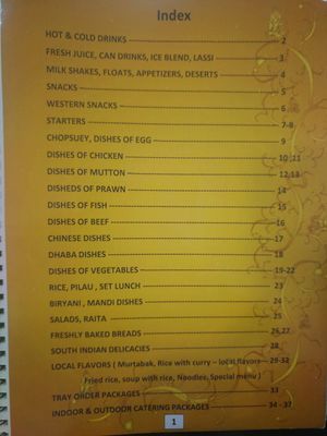 Index for menu ideas at Hjh Dyg in Bandar Seri Begawan