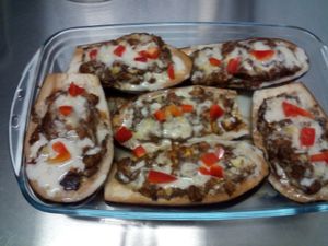 Vegan filled aubergine at Bar Can Lima in Ibiza