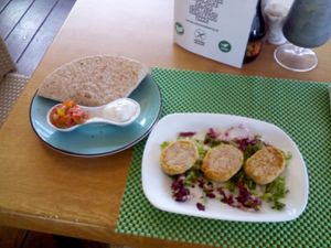 Baked Gluten free Falafel at Bar Can Lima in Ibiza