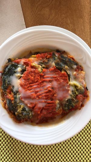 Vegan lasagne and also Gluten free at Bar Can Lima in Ibiza