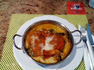 Vegan lasagne Gluten free at Bar Can Lima in Ibiza