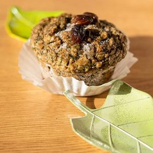 Wholewheat Spinach and Raisins vegan Muffins at Bar Can Lima in Ibiza