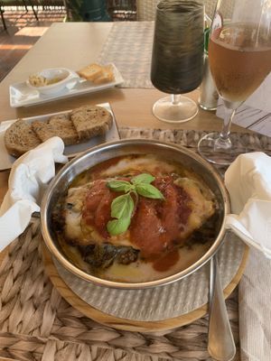 Tasty vegan lasagna at Bar Can Lima in Ibiza