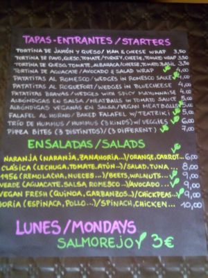 Some of my dishes at Bar Can Lima in Ibiza