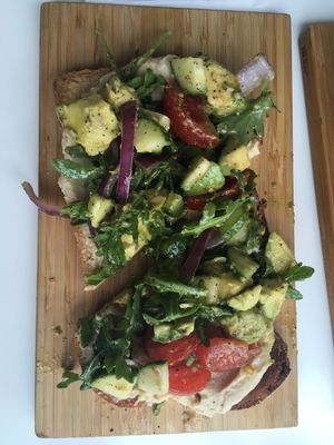 Vegan avocado toast (ask for no feta) at Qawa Coffee Co in Middletown