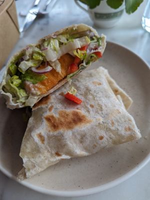 Fish-finger wrap at Parlé Pantry in West London