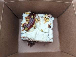 Carrot cake - a bit too sweet for me at Parlé Pantry in West London