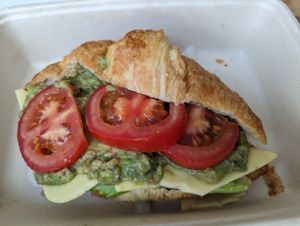 Breakfast croissant at Parlé Pantry in West London