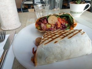 The burrito wrap (13 pounds) at Parlé Pantry in West London
