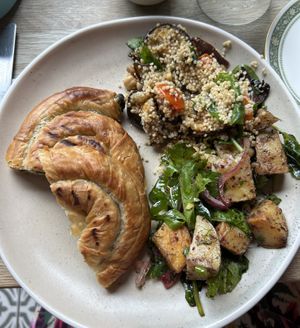 Spinach borek & 2 salads   at Parlé Pantry in West London