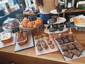 Cake selection at Parlé Pantry in West London