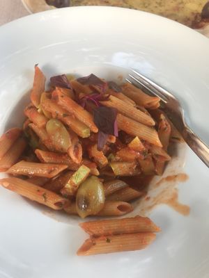 Penne Arrabiata at Olive in Sveti Stefan