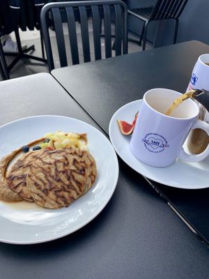 Pancakes and tea. Tea was good at Supernature in Paris