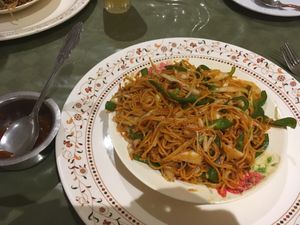 Chinese noodles with hot sauce at Govindas - Ganjoni in Mombasa