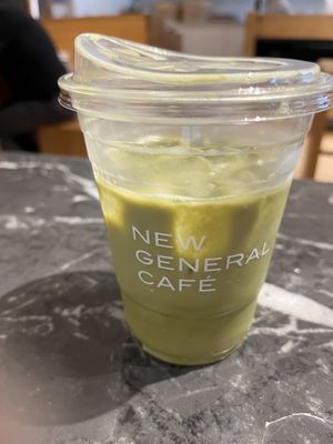 Matcha Latte with Pistachio Milk  at New General in Winter Park