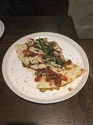 Quesadilla (out of this world!) at Plant City in Providence