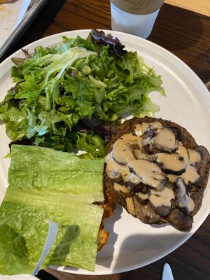 Mushroom burger (separated)  at Plant City in Providence