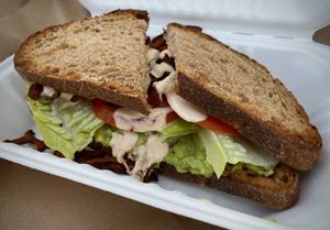 The BLAT. Amazing shiitake bac’n! at Plant City in Providence