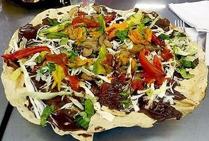 vegan tlayuda at Plant City in Providence