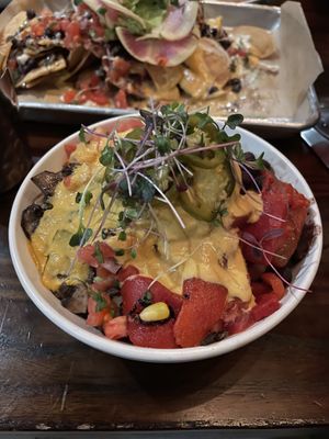 Ridiculously delicious burrito bowl- I still cannot get over the combination of the caramelized mushrooms and pickled jalapeños! 🤤🤤  at Plant City in Providence