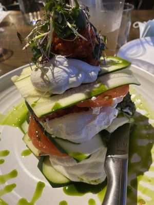 Raw lasagna.  Fabulous  at Plant City in Providence