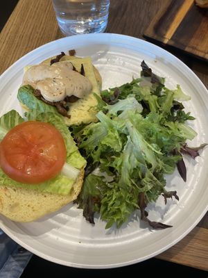 Egg Sammie. Loved the sauce and the “bacon” but the rest was just okay.   at Plant City in Providence