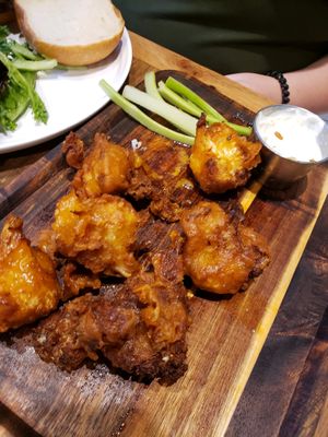 New Burger Buffalo Cauliflower Wings at Plant City in Providence