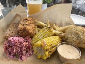 “Chicken” and biscuit platter  at Plant City in Providence