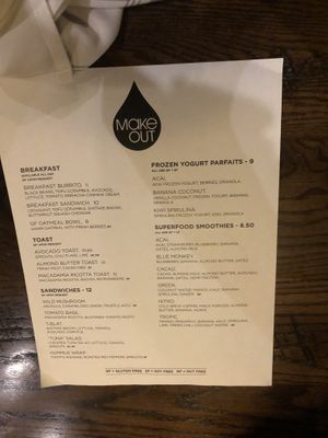 Smoothies menu   at Plant City in Providence