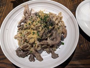 Mushroom pasta at Plant City in Providence