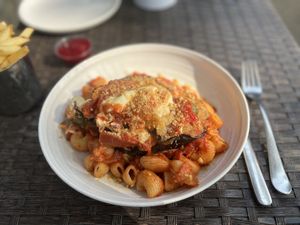 Great eggplant Parmigiana so delicious   at Plant City in Providence