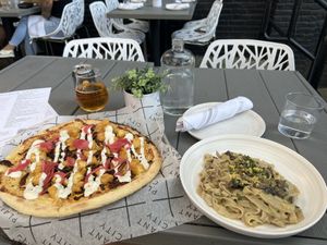 Chickun Bacon Ranch Pizza and Mushroom Pasta  at Plant City in Providence