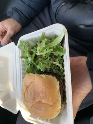  Crispy Blue Oyster Truffle Burger  at Plant City in Providence