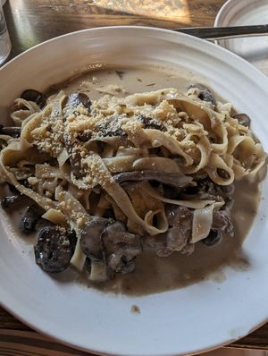 Tagliatelle with mushrooms at Plant City in Providence