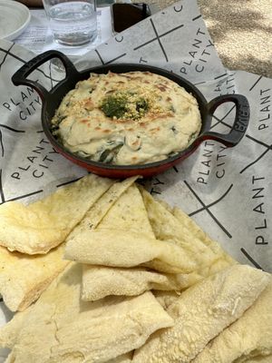 spinach artichoke dip  at Plant City in Providence