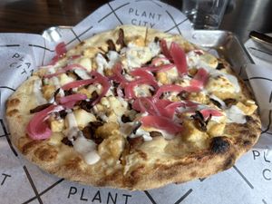 Chicken Bacon Ranch pizza w/added macadamia ricotta  at Plant City in Providence