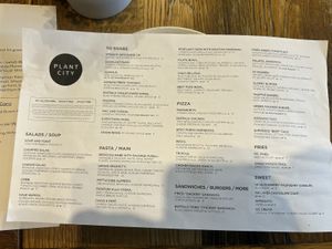 Temporary menu while upstairs is being renovated.  at Plant City in Providence