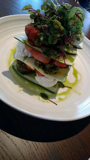 Heirloom Tomato and Zucchini Lasagne at Plant City in Providence