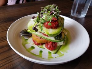 HEIRLOOM TOMATO + ZUCCHINI LASAGNE at Plant City in Providence