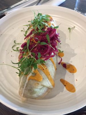 Burrito(mole on the side-but it was great and worth getting on it!) at Plant City in Providence