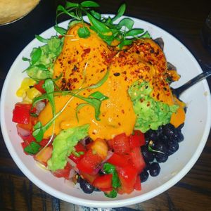 Burrito bowl from Bar Verde at Plant City in Providence