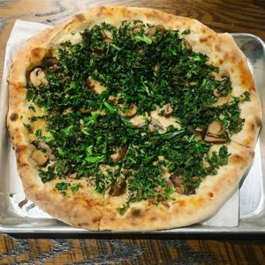 Truffle pizza from Double Zero at Plant City in Providence