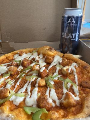 buffalo ‘chicken’ pizza! at Plant City in Providence