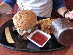 Vegan Southwest Impossible Burger w/ Vegan Bacon  at CRAVE in Sioux Falls