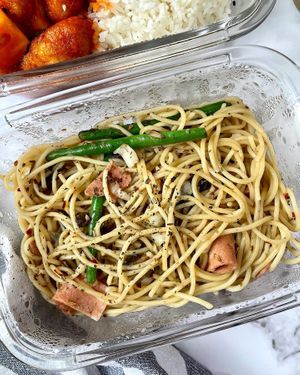 Signature aglio olio at Food in The Woods 小树林 in Northeast Singapore