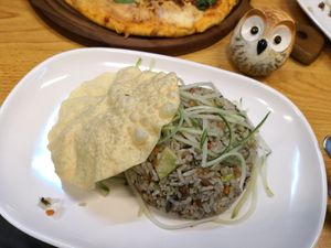 Olive Minced Pork Fried Rice
 at Food in The Woods 小树林 in Northeast Singapore