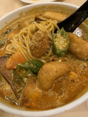 Curry Ramen with Lion Mane Mushroom  at Food in The Woods 小树林 in Northeast Singapore