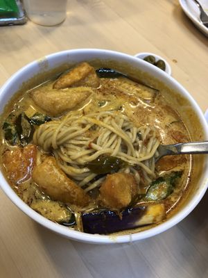 monkey head mushroom curry ramen $6 👍🏻👍🏻👍🏻 at Food in The Woods 小树林 in Northeast Singapore